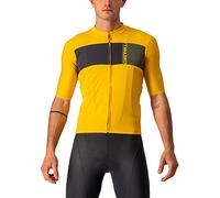 Castelli 4522023-731 PROLOGO 7 Jersey Maglia Lunga Saffron/Light Black-Military G XS