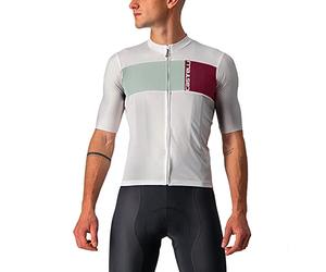 Castelli 4522023-870 PROLOGO 7 Jersey Silver Gray/Defender Green-Bordeaux T-Shirt M