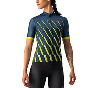 Castelli 4522059-426 Pendio Jersey Maglia Lunga Moonlit Ocean/Sulphur-White XL