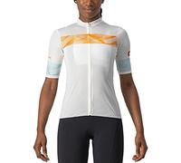 Castelli 4522061-065 Fenice Jersey Maglia Lunga Ivory/Pop Orange-Skylight XL