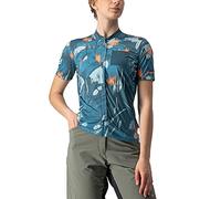 Castelli 4522085-466 Unltd Sentiero Jrsy Maglia Lunga Dark Teal/Coral Flash M