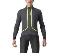 Castelli 4522508-030 FLIGHT JACKET AIR Uomo Giacca DARK GRAY/ELECTRIC LIME M