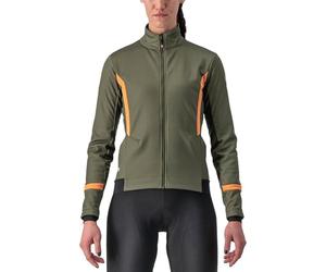 Castelli 4522542-075 DINAMICA 2 JACKET Giacca Donna, MILITARY GREEN/MELON, Taglia M