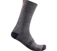 Castelli 4522567 RACING STRIPE 18 SOCK Calzini Unisex - Adulto, DARK GRAY L/X