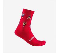 CASTELLI 4523533-642 APERITIVO 15 SOCK Calzini Unisex POMPEIAN RED Taglia L/XL