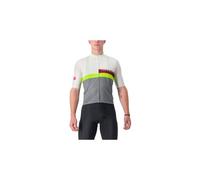 Castelli Maglia a Maniche Corte - A Blocco - ivory/bordeaux-electric lime-sedona sage 365 XXL