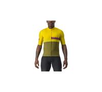 Castelli Maglia a Maniche Corte - A Blocco - passion fruit/amethist-green apple-avocado green 782 XL