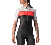 Castelli Aero PRO W Jersey, Maglia Lunga Donna, Light Black/Brilliant Pink-SIL