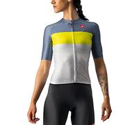 Castelli Aero PRO W Jersey, Maglia Lunga Donna, Silver Gray/Sulphur-Light Stee