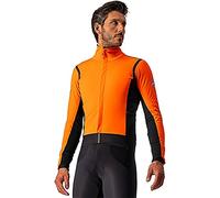 CASTELLI Alpha Ros 2 Jacket, Giacca Uomo, Brilliant Orange/Black-PRO Red, S