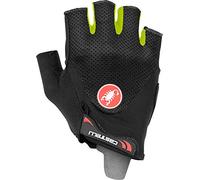Castelli Arenberg Gel 2, Guanti da Ciclismo Unisex-Adulto, Balck/Yellow Fluo, S