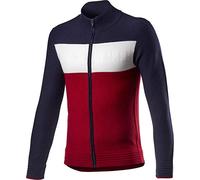 Castelli Armando Sweater, Felpa Uomo, Savile Blue/Red/Off White, M