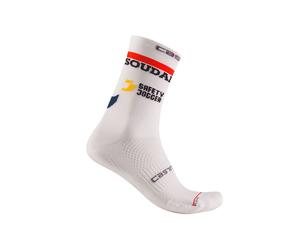 Castelli Calze Ciclismo Rosso Corsa Pro 15 Quick-Step White Uomo XXL