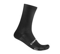 CASTELLI Calzini da uomo Espresso 18, traspiranti, per ciclismo su strada e gravel, nero, Large-X-Large
