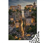 Castelli Canyon Cliff Puzzle Premium 1000 Pezzi Qualità Premium Città Vecchia della Valle Antistress Adulti, Intrattenimento Familiare, Regalo Compleanno Nonni 70x50cm/1000pcs