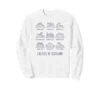 Castelli di Scozia Navy Line Art Felpa