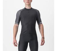 CASTELLI Entrata Vi Jersey, Maglia Da Ciclismo A Manica Corta Uomo, Nero (Light Black/Dark Gray-silver G), XL