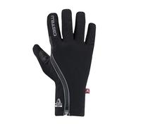 Castelli Espresso 2 Guanto da uomo, per ciclismo su strada, impermeabile e antivento, traspirante, invernale, compatibile con touchscreen - nero - L