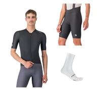 CASTELLI Espresso 2 Jersey/Bib e calzini - completo ciclismo - uomo Beige XS