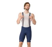 CASTELLI Espresso 2 - Salopette da ciclismo da uomo, con imbottitura e supporto elasticizzato, per passeggiate di resistenza, blu belga, XXL