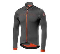 Castelli Fondo Jersey FZ, Maglietta Unisex-Adulto, Dark Gray Orange, S