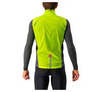 Gilet a vento Castelli Squadra Stretch verde lime elettrico grigio - XS