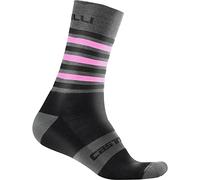 Castelli Gregge 15 Sock, Calzini Unisex - Adulto, Black Giro Pink, S/M