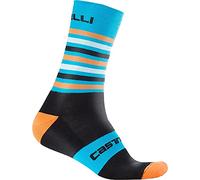 Castelli Gregge 15 Sock, Calzini Unisex - Adulto, Black Orange Fluo, XXL