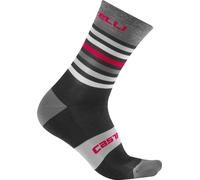 Castelli Gregge 15 Sock, Calzini Unisex - Adulto, Black Red, S/M
