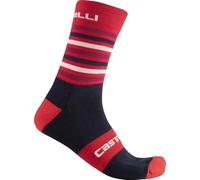 Castelli Gregge 15 Sock, Calzini Unisex - Adulto, Red Savile Blue, S/M