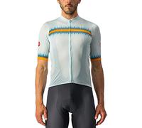 Castelli Grimpeur Jersey Maglietta da Ciclismo, Uomo, Multicolore (Light Acqua), XL