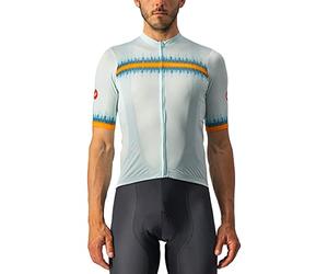 Castelli Grimpeur Jersey Maglietta da Ciclismo, Uomo, Multicolore (Light Acqua), XL