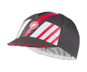 Castelli Hors Categorie cap Cappellino, Uomo, Dark Gray/Red, Uni