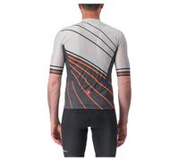 Castelli Speed Strada Short Sleeve Jersey Grigio L Uomo Moon Grey / Dark Grey / Scarlet Ibis