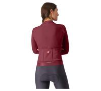 Maglia donna maniche lunghe Castelli Espresso Thermal - Bordeaux XL / Rosso