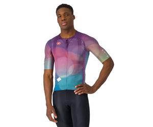 Castelli Maglia Ciclismo R-A D Viola Blu Verde Uomo XL