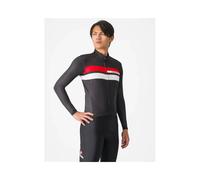 Maglia Castelli Lineare manica lunga nero puro bianco rosso - L