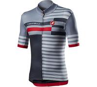 Castelli Mid Weight Pro Jersey, Maglietta Uomo, Vortex Gray, XXL