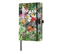 Castelli Milano EDEN Zebras Notebook 13x21 cm Notebook a righe Copertina Rigida 192 Pag