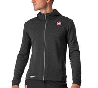 Castelli Milano Full Zip Fleece, Giacca Sportiva Uomo, Melange Light Black, L