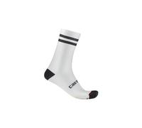 Castelli original 18 white black socks