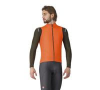 Gilet a vento Castelli Perfetto Air Rosso Corsa arancione brillante - L