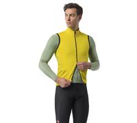 Gilet a vento Castelli Perfetto Air Rosso Corsa giallo mango - L