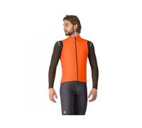Gilet a vento Castelli Perfetto Air Rosso Corsa arancione brillante - M