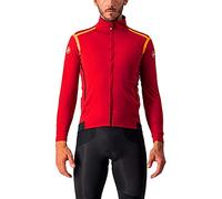 Castelli Perfetto Ros Long Sleeve, Giacca Uomo, PRO Red/Brilliant Orange, L