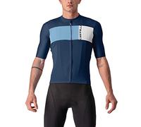 CASTELLI Prologo 7 Jersey, T Shirt Uomo, Belgian Blue-silver Gray, L
