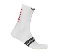 CASTELLI Rosso Corsa Pro 18 - calzini ciclismo White L/XL