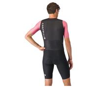 Castelli Saturday Morning Short Sleeve Race Suit Grigio L Uomo Black / Pink Giro / Grey Smoke