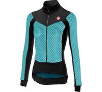 Castelli Sfida W Jersey FZ Maglietta, Donna, Celeste Black, M