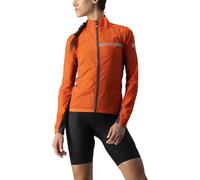 Castelli Squadra Stretch Jacket Arancione XL Donna Fiery Red / Dark Grey
